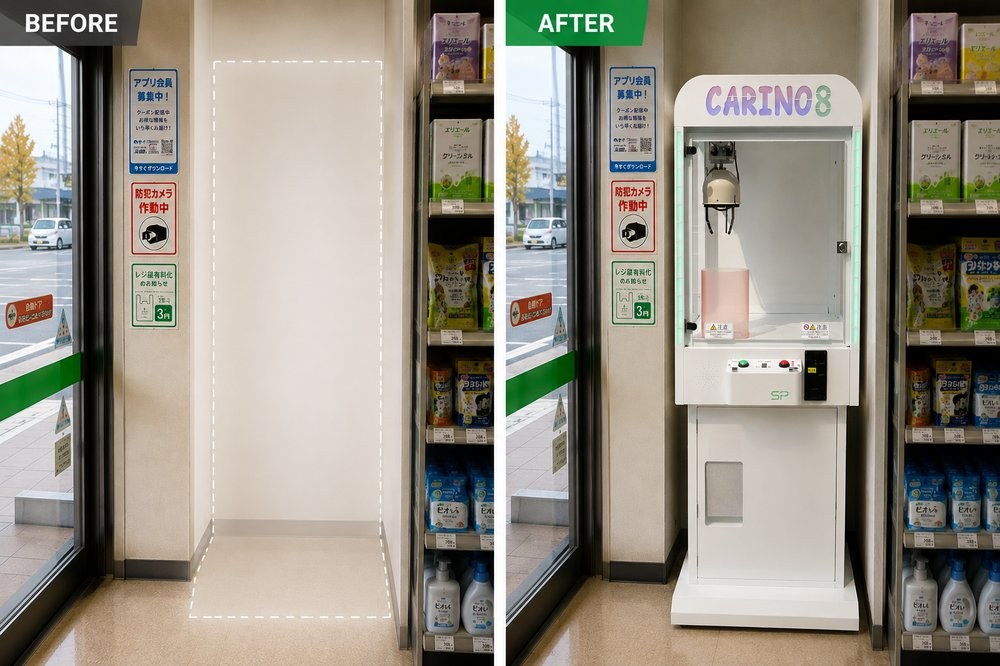 Before/After: 空きスペースにCARINO8を設置